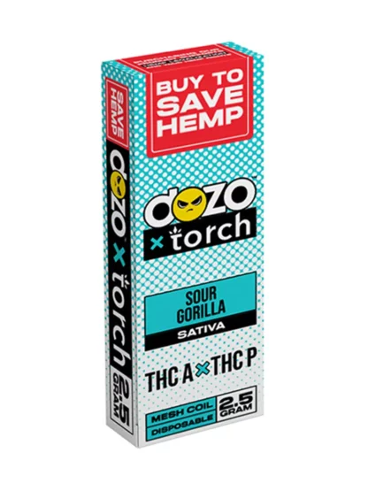 Sour Gorilla Dozo x Torch THC-A + THC-P Disposable 2.5G