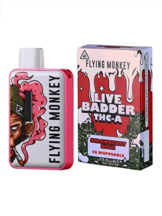 Strawberry Kush Flying Monkey Live Badder THCA Disposable 2G