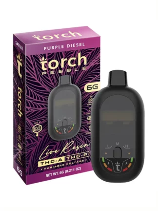 Purple Diesel Torch Pebble Live Resin Disposable 6G