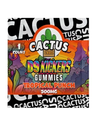Tropical Punch Cactus Labs Delta 9 Kickers Gummies 500mg