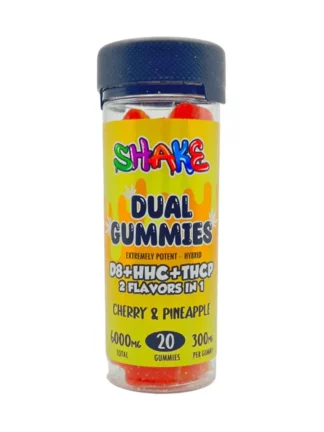 Cherry & Pineapple Shake D8+HHC+THCP 2 Flavors in 1 Dual Gummies