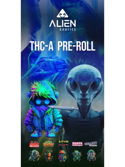 Alien Exotics THCA Mini Pre-Rolls 2.5GAlien Exotics THCA Mini Pre-Rolls 2.5G