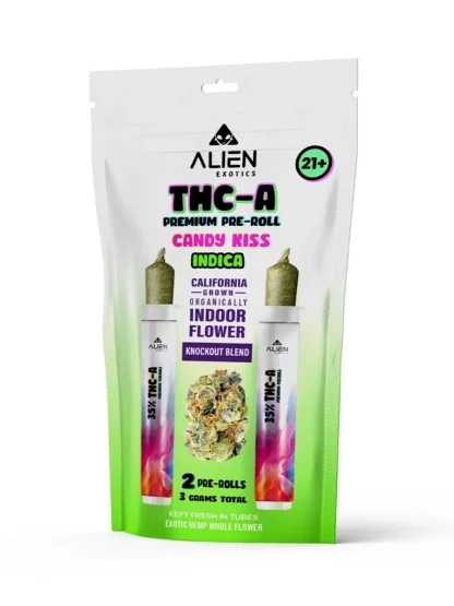 Candy Kiss Alien Exotics Premium THC-A Knockout Blend Pre-Roll 2ct