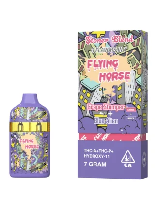 Grape Stomper | Blue Alien Flying Horse Stoner Blend Black Edition Disposable 7G