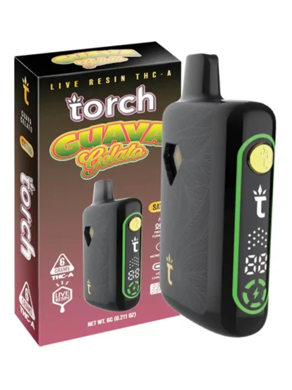 Guava Gelato Torch Pebble Live Resin Disposable 6G