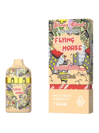 Laughing Buddha | Bubba Kush Flying Horse Stoner Blend Black Edition Disposable 7G