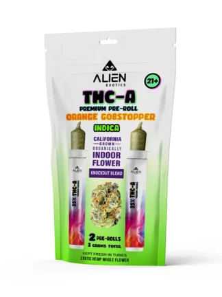 Orange Gobstopper Alien Exotics Premium THC-A Knockout Blend Pre-Roll 2ct