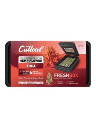 Peach Crescendo Cutleaf THCA Pre-Rolls 6ct + FreshBox