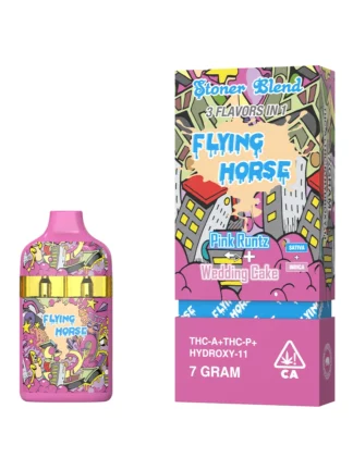 Pink Runtz | Wedding Cake Flying Horse Stoner Blend Black Edition Disposable 7G