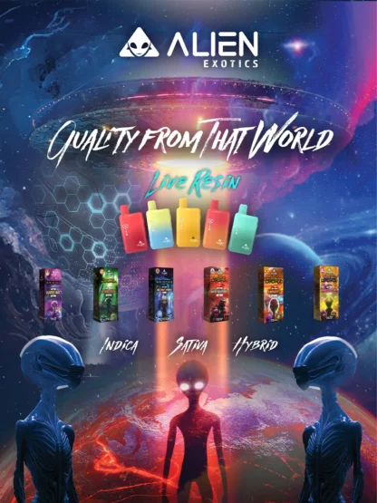 Poster 2 Alien Exotics Live Resin Blend Disposables 4G