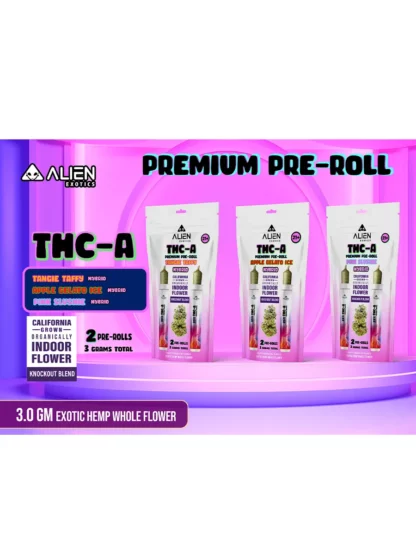 Poster 2 Alien Exotics Premium THC-A Knockout Blend Pre-Roll 2ct