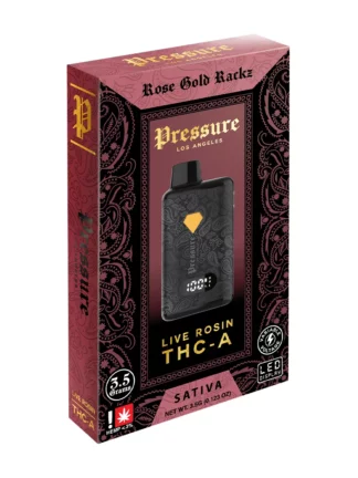 Rose Gold Rackz Pressure Live Rosin THC-A Disposable 3.5G