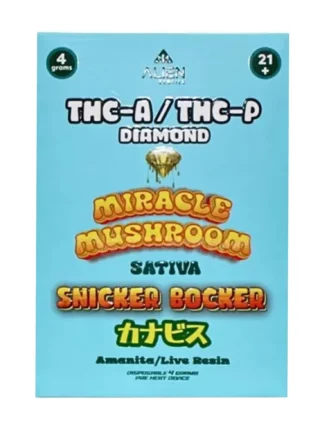 Snicker Bocker Alien Exotics Miracle Mushroom THC-A x THC-P Blend Disposable Vape 4G