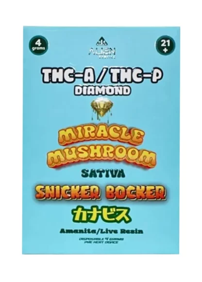 Snicker Bocker Alien Exotics Miracle Mushroom THC-A x THC-P Blend Disposable Vape 4G