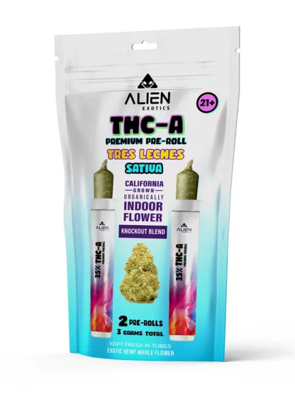 Tres Leches Alien Exotics Premium THC-A Knockout Blend Pre-Roll 2ct