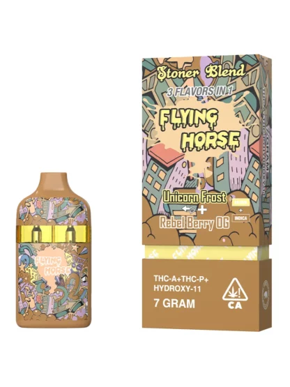 Unicorn Frost | Rebel Berry OG Flying Horse Stoner Blend Black Edition Disposable 7G
