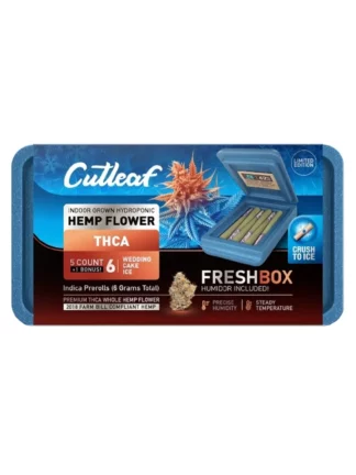 Wedding Cake Ice Cutleaf THCA Pre-Rolls 6ct + FreshBox