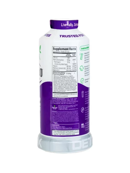 Back Grape Herbal Clean QCarbo32 Same-Day Premium Detox Drink 32 Fl Oz