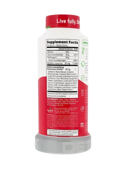 Back Tropical Herbal Clean QCarbo16 Same-Day Premium Detox Drink 16 Fl Oz