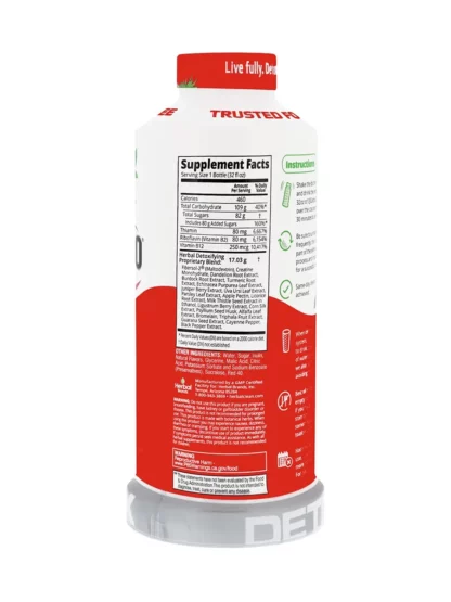 Back Tropical Herbal Clean QCarbo32 Same-Day Premium Detox Drink 32 Fl Oz