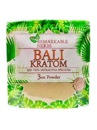 Bali Kratom Red Vein Remarkable Herbs Kratom Powder Bag 3oz