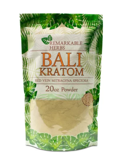 Bali Red Vein Remarkable Herbs Kratom Powder 20oz Bag