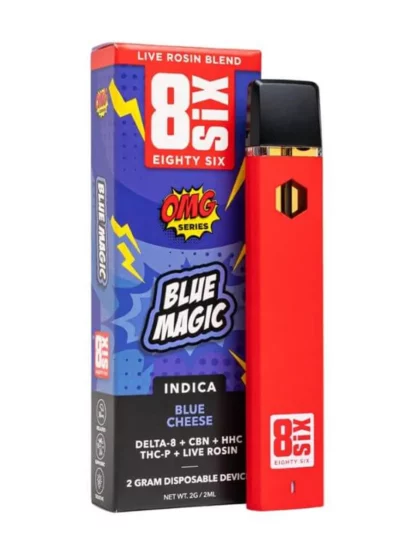 Blue Magic Blue Cheese 8SIX OMG Series Live Rosin Blend Disposable 2G