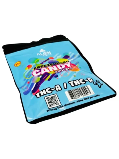 Blue Mixed Flavor Alien Exotics Freeze Dried THC-A+THC-P Candy 5000mg