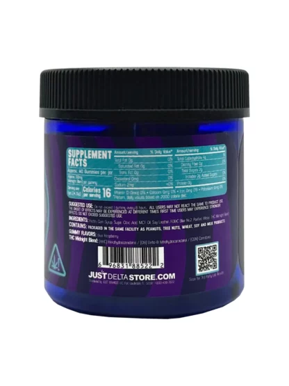 Blue Razz Haze Midnight Blend Gummies 2000MG Back