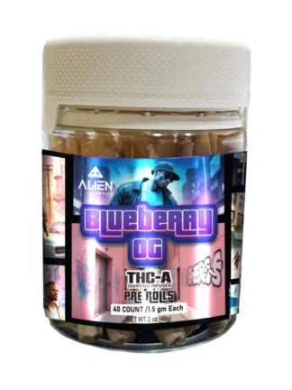 Blueberry OG Alien Exotics THC-A Diamond Infused Pre-Rolls 40ct