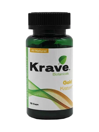 Gold Krave Botanicals Kratom Capsules 75ct