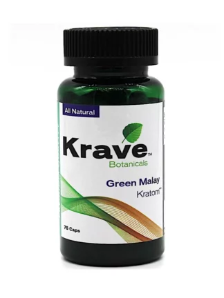 Green Malay Krave Botanicals Kratom Capsules 75ct