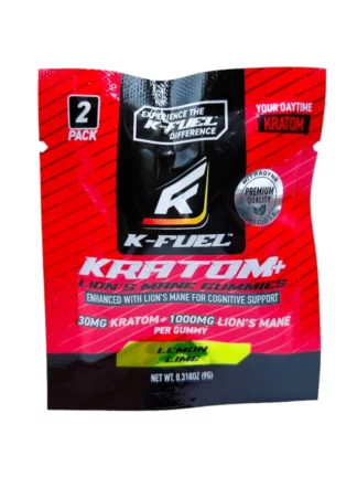Lemon Lime K-Fuel Kratom Lion's Mane Mushroom Gummies 2ct
