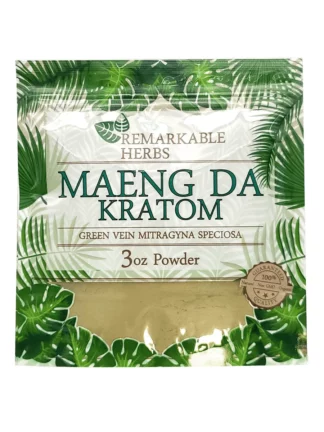 Maeng Da Kratom Green Vein Remarkable Herbs Kratom Powder Bag 3oz