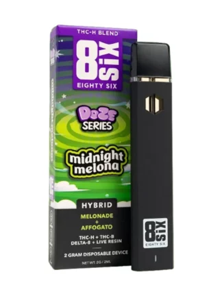 Midnight Melona 8SIX Dozo Series THC-H Disposables 2G