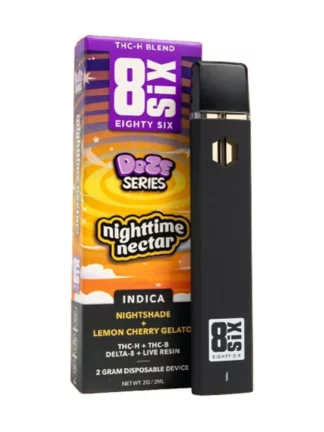 Nighttime Nectar 8SIX Dozo Series THC-H Disposables 2G