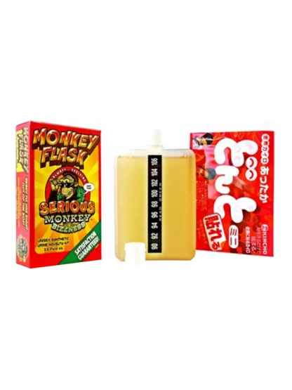 Serious Monkey Flask Synthetic Urine 4oz Open