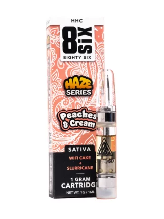 Peaches & Cream 8SIX Haze Series HHC Vape Cartridge 1G