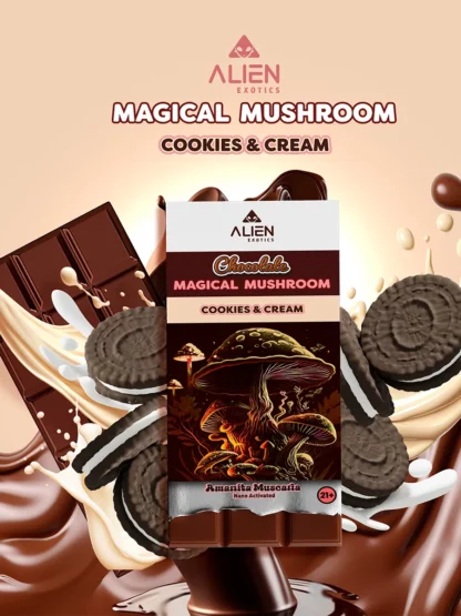 Poster Cookies & Cream Alien Exotics Chocolate Magic Mushroom Amanita Muscaria Nano Activated 45G