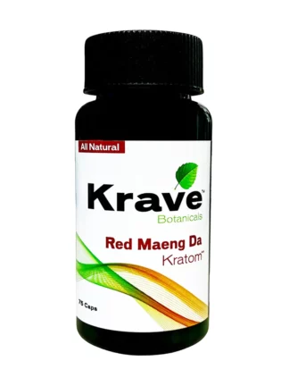 Red Maeng Da Krave Botanicals Kratom Capsules 75ct