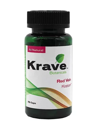 Red Vein Krave Botanicals Kratom Capsules 75ct