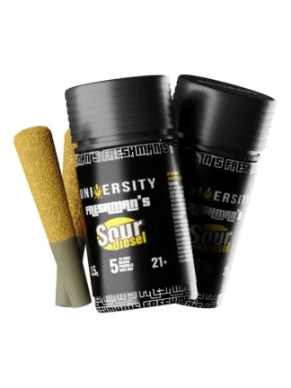 Sour Diesel University Freshman's THCA Indoor Prerolls with Kief 3.5g