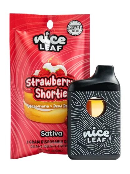 Strawberry Shortie Nice Leaf D8+D9+Live Resin Disposable 3G