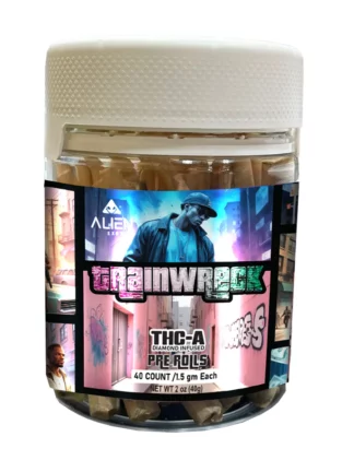 Trainwreck Alien Exotics THC-A Diamond Infused Pre-Rolls 40ct