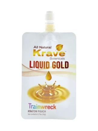 Train Wreck Krave Botanicals Liquid Gold Kratom Extract Pouch 20G
