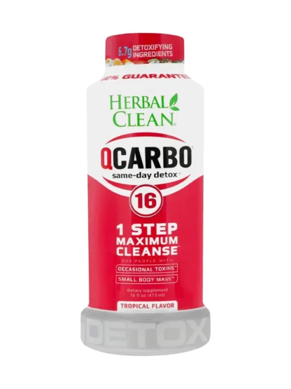 Tropical Herbal Clean QCarbo16 Same-Day Premium Detox Drink 16 Fl Oz