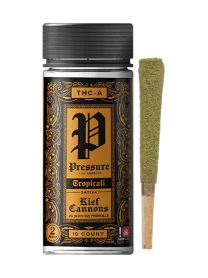 Tropical Pressure LA Kief Cannons THC-A Pre-Rolls 2G 10ct