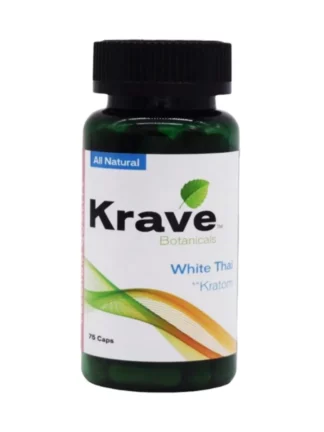 White Thai Krave Botanicals Kratom Capsules 75ct
