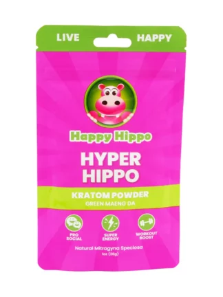 Happy Hippo Hyper Hippo Green Maeng Da Kratom Powder 1oz