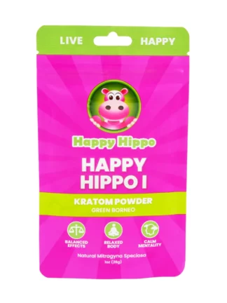 Happy Hippo I Green Borneo Kratom Powder 1oz